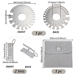2 Styles Stainless Steel Wire Gauge Measurement Tool Sets&nbsp;DIY-GA0007-71