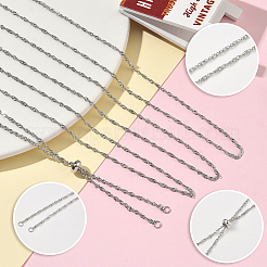 10Pcs 304 Stainless Steel Singapore Chain Necklace Making&nbsp;AJEW-SC0004-01