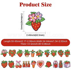 21Pcs 21 Styles Polyester Thread & Non-woven Fabric Iron on Patches&nbsp;DIY-CJ0003-13