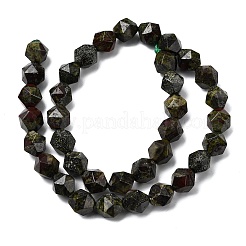 天然石ドラゴンブラッドビーズ連売り  スターカットラウンドビーズ  多面カット  9~10x9~10x9~10mm  穴：1~1.4mm  約38~40個/連  14.88''（15.08''センチメートル）&nbsp;G-Z119-A17-03
