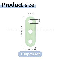 3穴プラスチックテントロープテンショナー100個  オーバル  緑黄  35x12x5mm  穴：5mm&nbsp;FIND-FH0018-28B