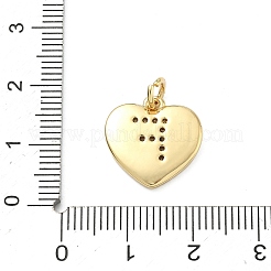 Brass Micro Pave Clear Cubic Zirconia Pendants&nbsp;KK-D229-01G-06
