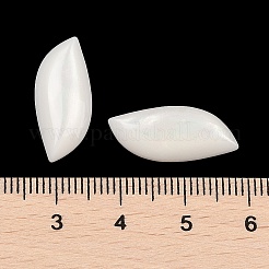 不透明樹脂デコデンカボション  葉  ホワイト  21x9x6.5mm&nbsp;CRES-I036-14E