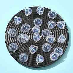 透明アクリルビーズキャップ 50 個  グリッターパウダー付き  マルチ花弁  半円  透明  24x15mm  穴：2.8mm&nbsp;OACR-FS0002-41