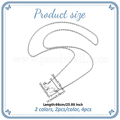 4Pcs 2 Colors 304 Stainless Steel Hollow Butterfly Pendant Necklaces for Women&nbsp;NJEW-HY0001-23