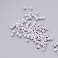 樹脂ラウンドビーズ  天然石風  ネイルアートの装飾の付属品  穴がない  乳白色  3mm  500個/袋&nbsp;MRMJ-WH0068-34B-02