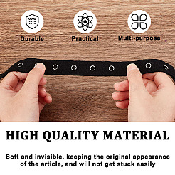 5 Yards Alloy Snap Button Tape Trim Polyester Ribbons&nbsp;DIY-OC0011-27B