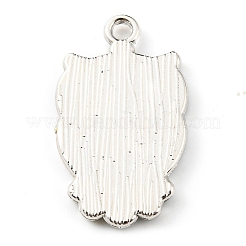 プリント合金ペンダント  プラチナ  フクロウチャーム  ミックスカラー  23x13.5x2mm  穴：1.7mm&nbsp;ENAM-D051-15P