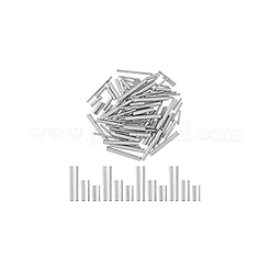 300個6スタイル304ステンレススチールチューブビーズ  ステンレス鋼色  10~25x1.5~3mm  穴：1~2.5mm  50個/スタイル&nbsp;STAS-DC0013-23