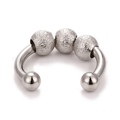 Brass Rotating Beaded Cuff Ring&nbsp;RJEW-F120-03P