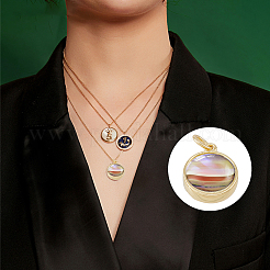 16Pcs 4 Colors Brass Pendant Cabochon Settings&nbsp;KK-FH0006-12