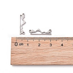 変色しにくい201ステンレススチールリンクコネクター  大衆  ステンレス鋼色  6x21x1mm  穴：1.2mm&nbsp;STAS-S105-T574D-1