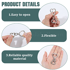 6Pcs Heart Spray Painted Alloy Swivel Clasps&nbsp;FIND-SC0021-59