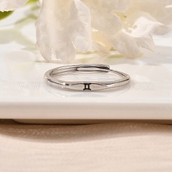 Rhodium Plated 925 Sterling Silver Adjustable Rings&nbsp;RJEW-S397-01P-09