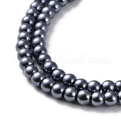ガラスパールビーズ連売り  ラウンド  ミックスカラー  4mm  穴：0.5mm  約215個/連  32インチ/連&nbsp;HYC001