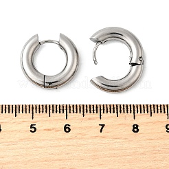 Tarnish Resistant 202 Stainless Steel Huggie Hoop Earrings&nbsp;EJEW-O087-08L-P