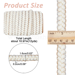 チロリアンテープ  シルバートーンのシルク糸付き  服飾材料  古いレース  5/8インチ（16mm）  12ヤード  10.97メートル/セットについて&nbsp;WCOR-AR0001-03B