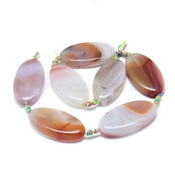 Natural Banded Agate/Striped Agate Beads Strands&nbsp;G-L544-024C