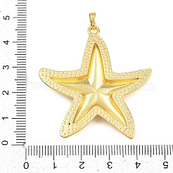 真鍮チャーム  ラックめっき  長持ちメッキ  カドミウムフリー＆鉛フリー  18KGP本金メッキ  ヒトデのチャーム  45x41.5x5mm  穴：4x3mm&nbsp;KK-A303-26C-G