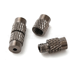真鍮製ネジ式クラスプ  ガンメタ色  12x4mm  穴：1mm&nbsp;X1-KK-G186-B