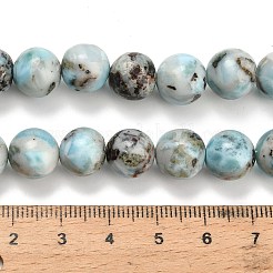 天然石ラリマービーズ連売り  ラウンド  ラウンド  10mm  穴：1.2mm  約37個/連  15.43インチ（39.2cm）&nbsp;G-L642-B19-10mm