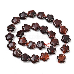 天然石ブレシエイテッドジャスパービーズ連売り  花  シードビーズで  14.5~15x15~15.5x5~7mm  穴：0.9~1mm  約27個/連  17.68個（44.9cm）&nbsp;G-C220-E02-15mm