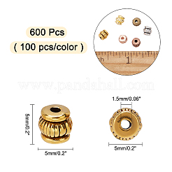 600Pcs 6 Colors Tibetan Style Alloy Beads&nbsp;TIBEB-AR0001-02