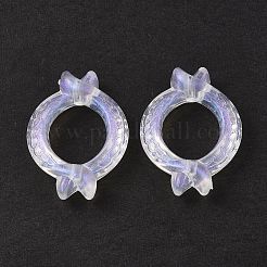 透明なアクリルビーズフレーム  グリッターパウダー  リング  透明  27x20x5mm  穴：1.6mm  約600個/500g&nbsp;OACR-P007-47