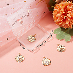 6Pcs Brass Micro Pave Clear Cubic Zirconia Pendants&nbsp;KK-BBC0004-78