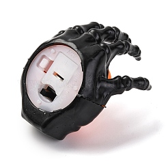 Halloween Resin Skeleton Hand LED Light Figurines Ornament&nbsp;AJEW-Z036-02B