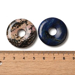 天然石&合成天然石ペンダント  ドーナツ/パイディスクチャーム  29.5x5.5mm  穴：7.3~8.3mm&nbsp;G-I331-01