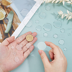 200Pcs 8 Styles Transparent Glass Cabochons&nbsp;GLAA-FH0001-88