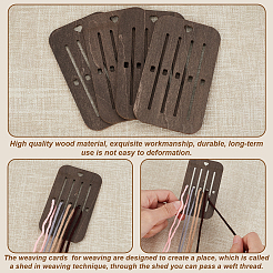 木製の裁縫道具  ココナッツブラウン  長方形  8.5x5x0.2cm  穴：3x5mm＆5.5x6.5mm  10pc&nbsp;TOOL-GA0001-98E-01