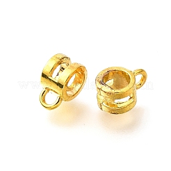 合金チューブベイル  カドミウムフリー＆鉛フリー  アンティーク黄金  8.5x6x5mm  穴：1.6mm  内径：4mm  約2700個/1000g&nbsp;TIBE-L008-06AG