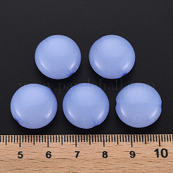 模造ゼリーアクリルビーズ  フラットラウンド  ミディアムスレートブルー  17x9.5mm  穴：2mm  約316個/500g&nbsp;MACR-S373-86-E01