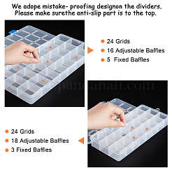 Plastic Bead Containers Rectangle&nbsp;CON-BC0006-81