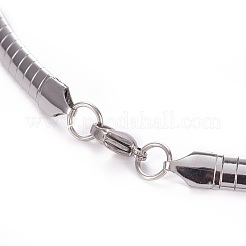 Tarnish Resistant 304 Stainless Steel Choker Necklaces and Bangles Jewelry Sets&nbsp;SJEW-L144-A01-P