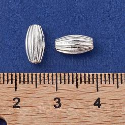 合金ビーズ  ライス  長持ちメッキ  銀  10x4.5mm  穴：0.6mm&nbsp;FIND-B029-48S