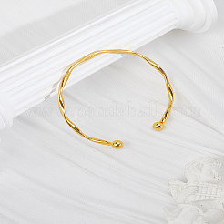 1Pc Alloy Open Cuff Bangles&nbsp;BJEW-LP0004-09G