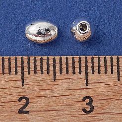 合金ビーズ  ライス  長持ちメッキ  銀  5x4mm  穴：1mm&nbsp;FIND-B029-03S