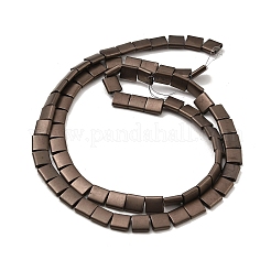 Electroplated Frosted Non-magnetic Synthetic Hematite Beads Strands&nbsp;G-G089-B01-08
