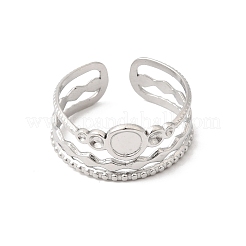 304 Stainless Steel Ring Components&nbsp;RJEW-P188-01B-P