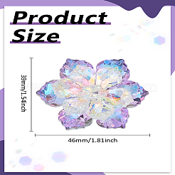 1Pc Flower Rhinestone Pins&nbsp;JEWB-LP0006-07