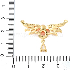 Brass Pave Clear Cubic Zirconia Pendants&nbsp;CU-CBA2C2D-04G-03