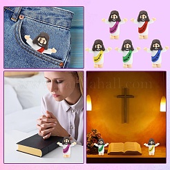 30Pcs 5 Colors Easter PVC Plastic Jesus Display Decoration&nbsp;DJEW-YW0001-10