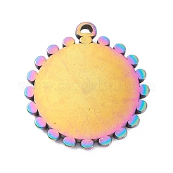 PVD Vacuum Plating 304 Stainless Steel Pendant Cabochons Settings&nbsp;STAS-P288-19M