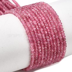 天然のピンクトルマリンビーズ連売り  ロンデル  2x1mm  穴：0.5mm  約380個/連  14.96''（38センチメートル）&nbsp;G-RM250101-T2