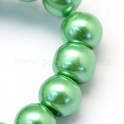 Baking Paint Pearlized Glass Pearl Round Bead Strands&nbsp;HY-Q003-6mm-69
