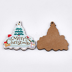 Printed Basswood Big Pendants&nbsp;WOOD-S045-045