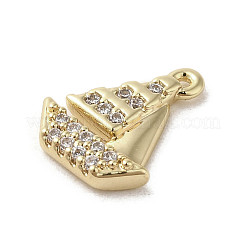 Brass Micro Pave Cubic Zirconia Charms&nbsp;KK-C043-06G